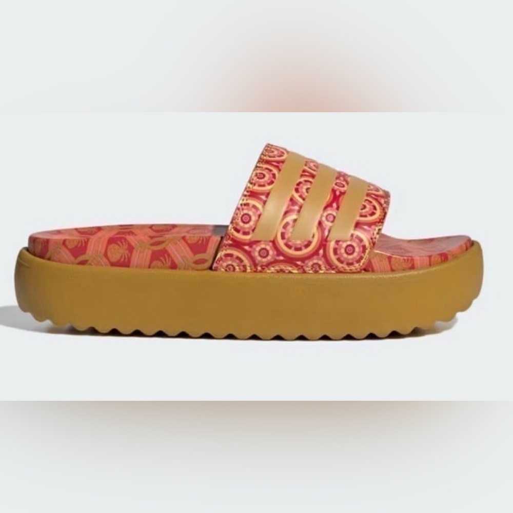 ADIDAS ADILETTE PLATFORM SLIDES x Farm Rio